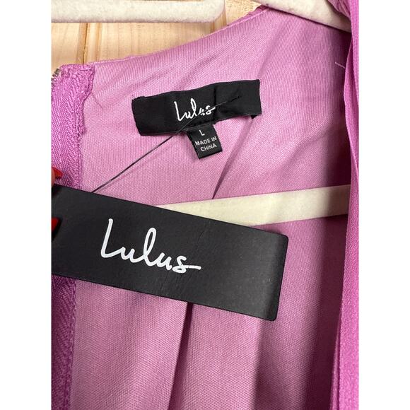 NWT Lulus Vivid Imagination Lilac Cutout Maxi Dress Bridesmaid Wedding Size L - Picture 6 of 8